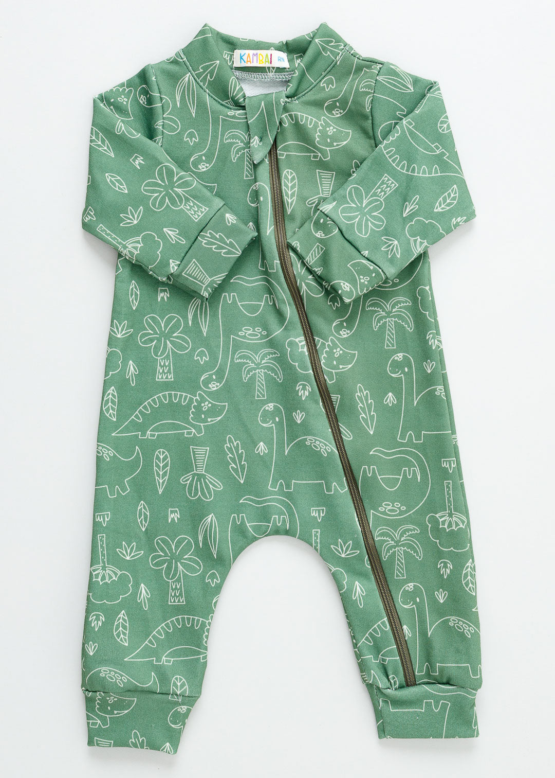 Baby Onesie - Dino Groen – Kambai NL